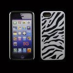 Wholesale iPhone 5 5S Zebra Hybrid Case (White-Black)